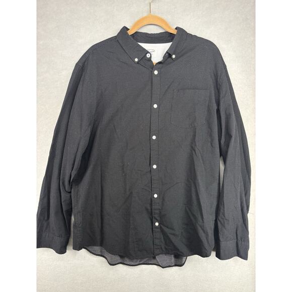 Original Penguin Men's Long Sleeve Shirt XXL Black Stretch - Picture 1 of 6